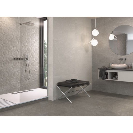 Πλακάκι Camden Perla 9526 30x90 cm Ανοιχτό Γκρι Ματ Porcelanite Dos